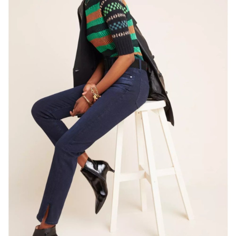 👕 ANTHROPOLOGIE AG The Stevie High-Rise Skinny Ankle Dark Wash Jeans - Size 31R
